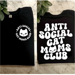 Cat mom shirt cute antisocial cat moms club popular cat mama